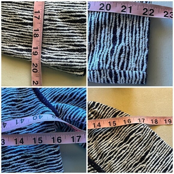 Tart Collections nautical preppy Tweed Striped Natalie Open Jacket SZ M - Picture 5 of 9